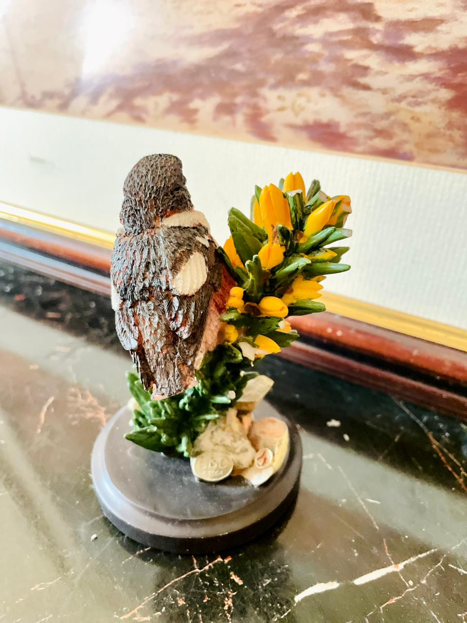 Vintage Redstart Bird Figurine – Hand Painted Collectible