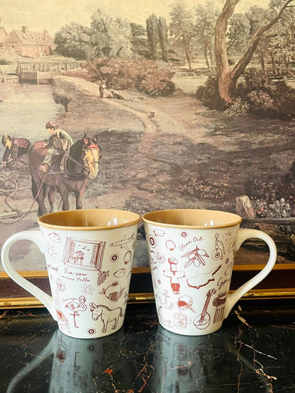 Cyprus mugs, Mediterranean mugs, travel souvenir mugs, Greek island mugs, illustrated ceramic mugs, Cyprus kitchenware, vintage mugs Pakistan, seaside home décor, collectible mugs England, cozy kitchen mugs Pakistan, high-end thrift Lahore