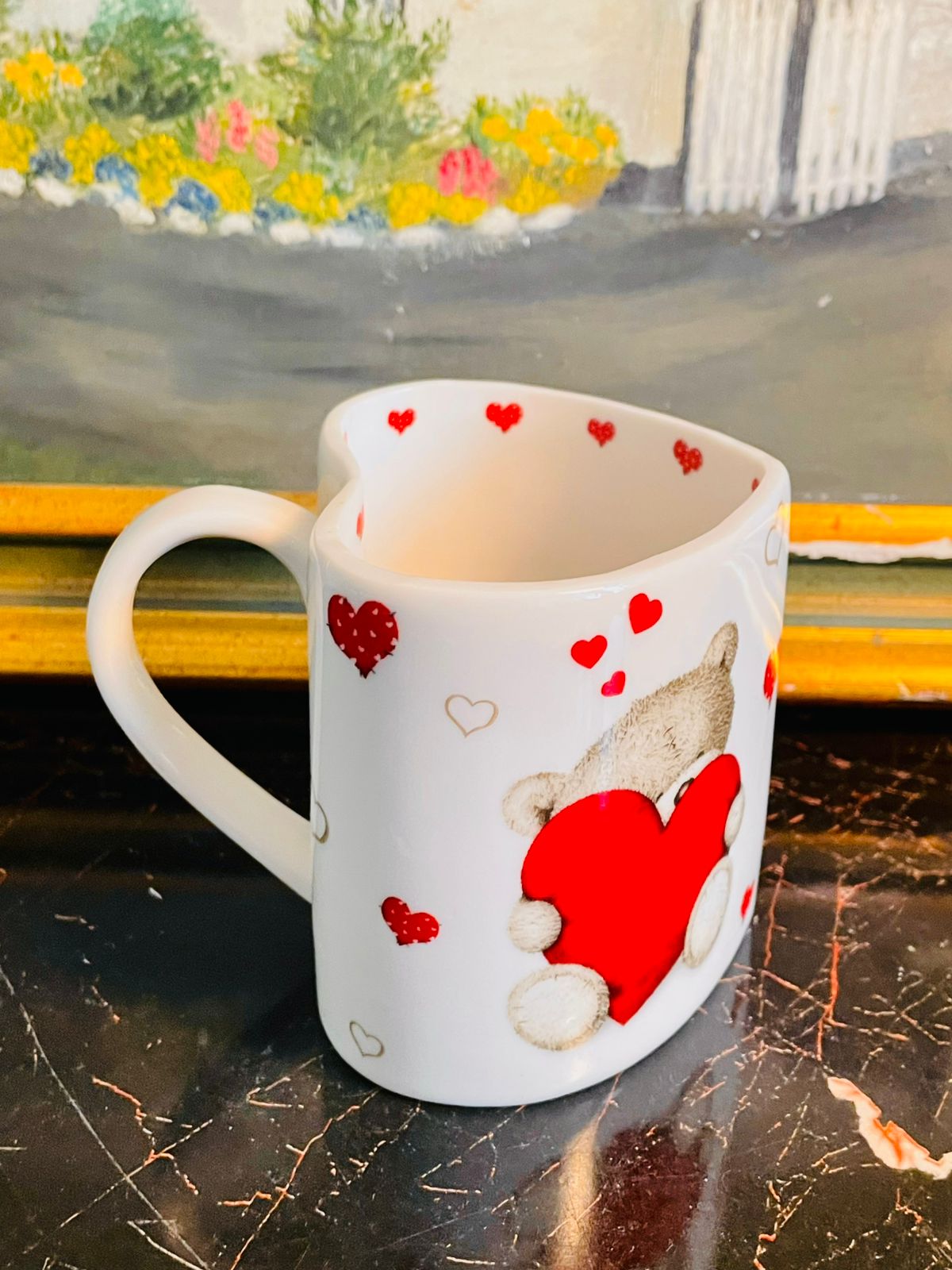 heart shape mug, valentine mug, teddy bear cup, gift wishes mug, love themed mug, cute coffee mug, romantic couple gift, ceramic mug, hugs mug, bridesmaid gift idea, anniversary gift mug, kawaii mug, tea cup cute
