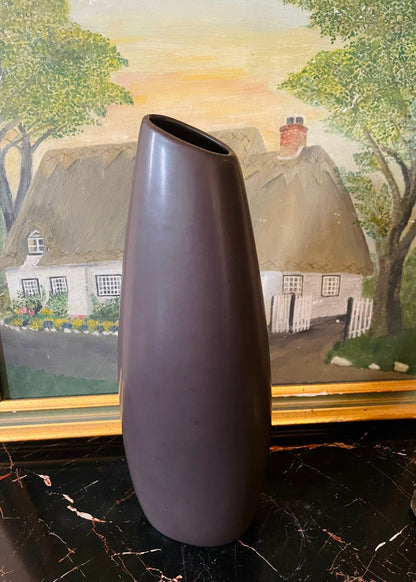 Tall Matte Charcoal Vase – Modern Ceramic Minimalist Decor