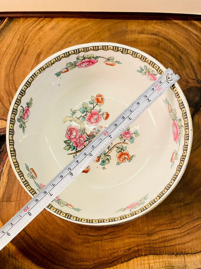 Vintage F. Winkle Pheasant Large Bowl | English Semi Porcelain