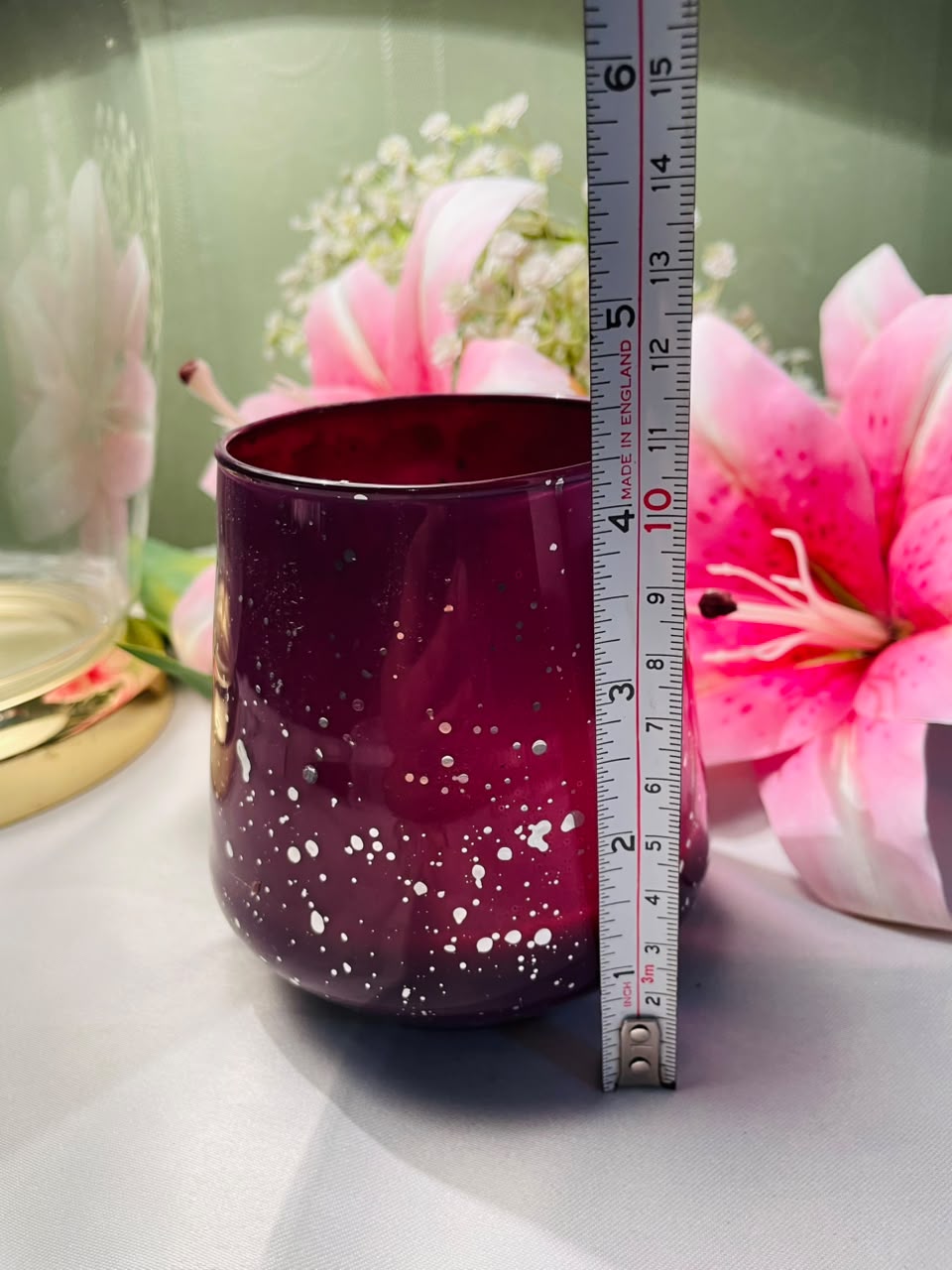 Lustre Fruit Punch Scented Candle Purple Crystal Approx. 10 cm