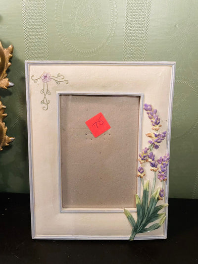 Shudehill Lavender Floral Photo Frame 7 Inch Cottage Decor
