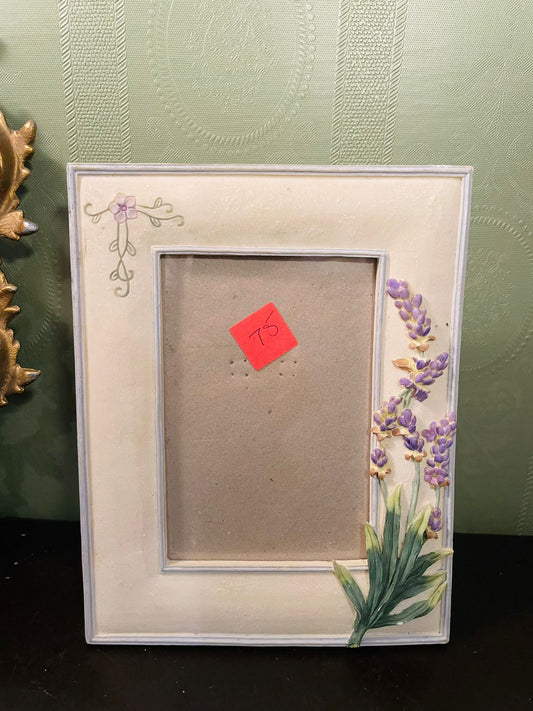 Shudehill Lavender Floral Photo Frame 7 Inch Cottage Decor