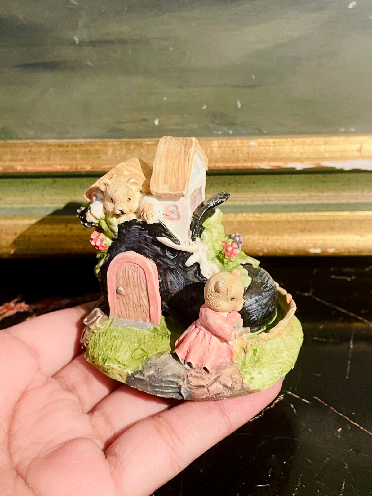 cherishedteddies, priscillahillman, collectiblefigurine, vintagecollection, cottagecoredecor, teddyfigurine, homedecor, sunsetshop, sunsetkitchen, giftidea, pasteldecor