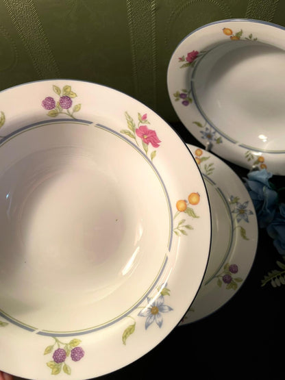 Villa Alba Floral Fine China Bowls Set of 6 – 7 Inch
