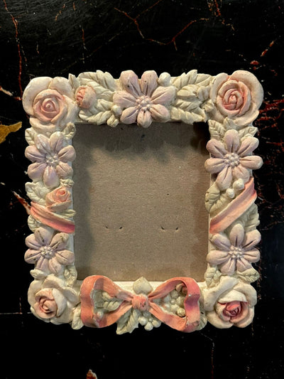 Vintage Floral Bow Photo Frame Shabby Chic Decor