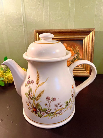 St. Michael Botanical Ceramic Coffee Pot 21 cm Gold Trim