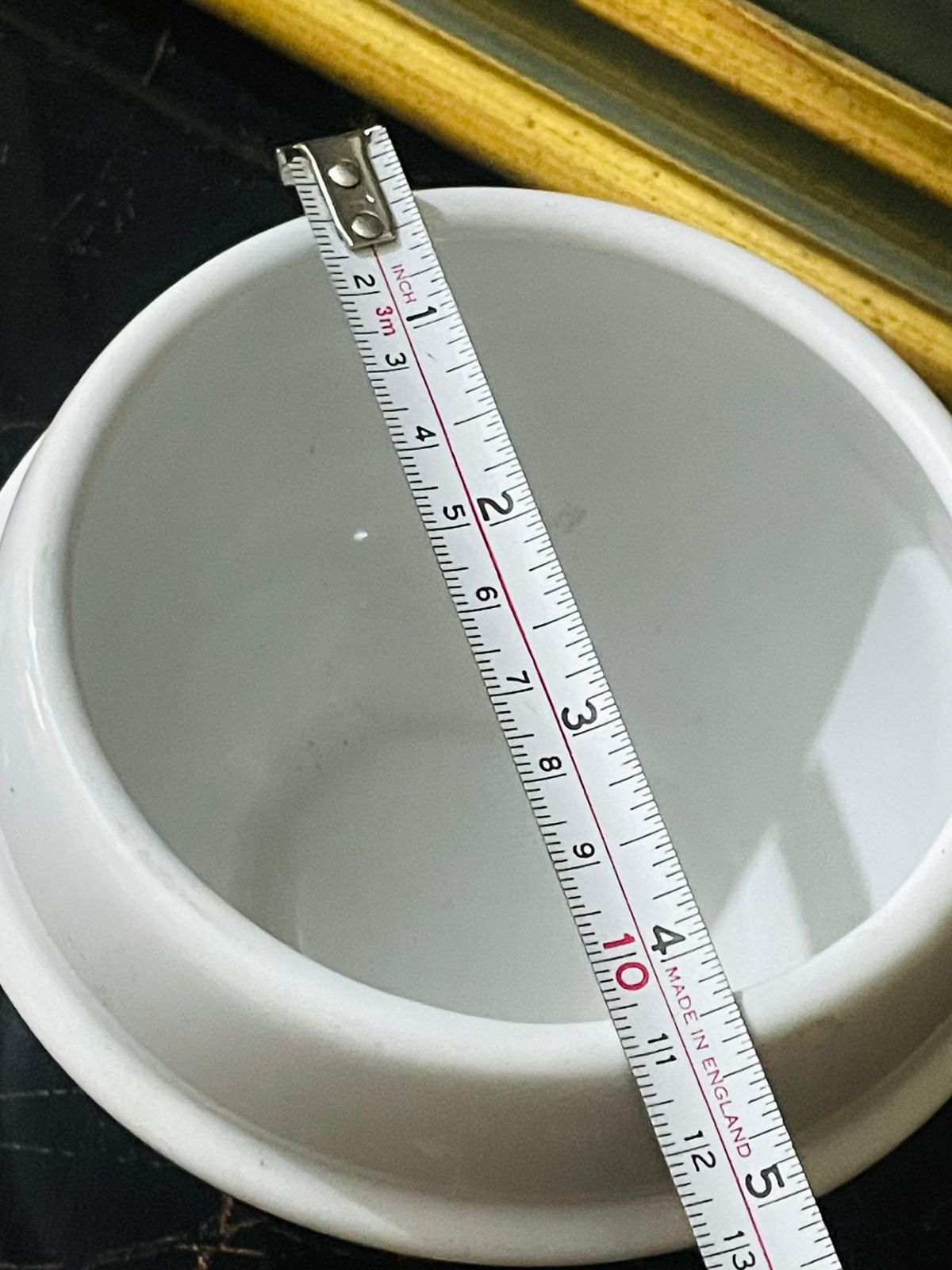 Classic Round White Ceramic Planter – 4.5” Glossy Bowl Shape Pot | Made in England