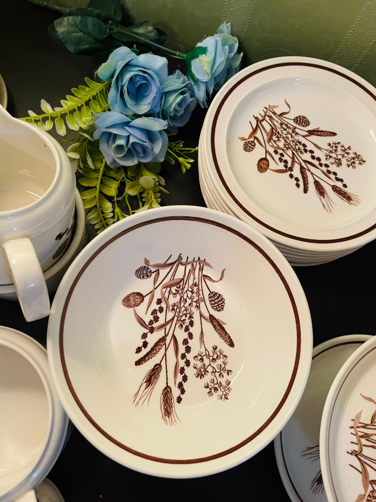 Country Lane J & G Meakin Botanical Tea Set 21 Piece