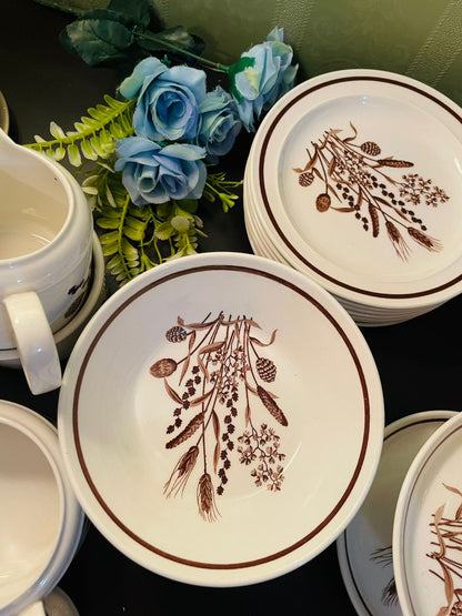 Country Lane J & G Meakin Botanical Tea Set 21 Piece