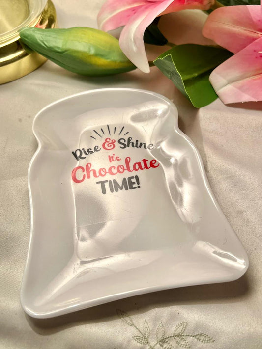 White Chocolate Time Oven-Safe Serving Tray – Approx. 6 Inch