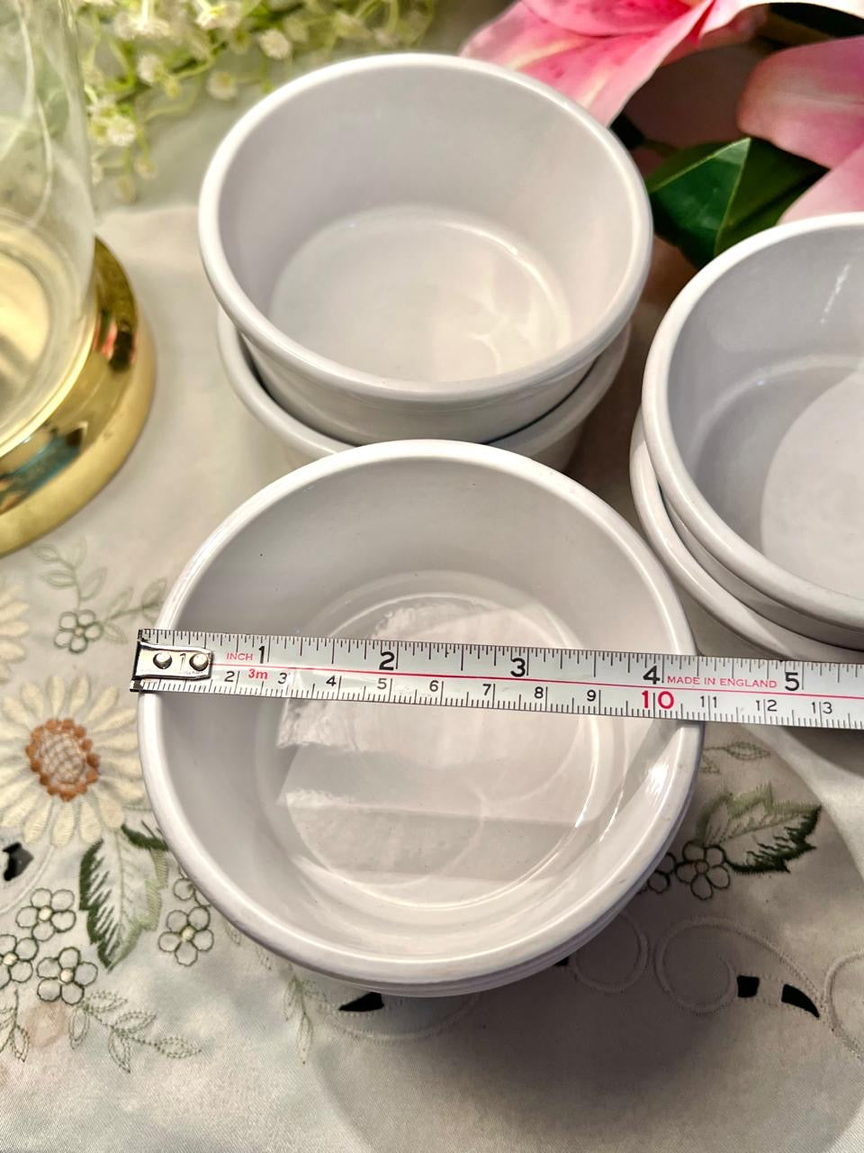 Charlie Bigham's White Ceramic Oven-Safe Sweet Bowls – Set of 6