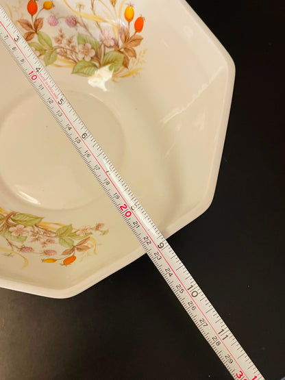 Royal Norfolk Floral Octagonal Serving Bowl 9 Inch England
