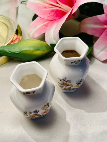 Aynsley Cottage Garden Fine Bone China Vases Pair 8.5cm