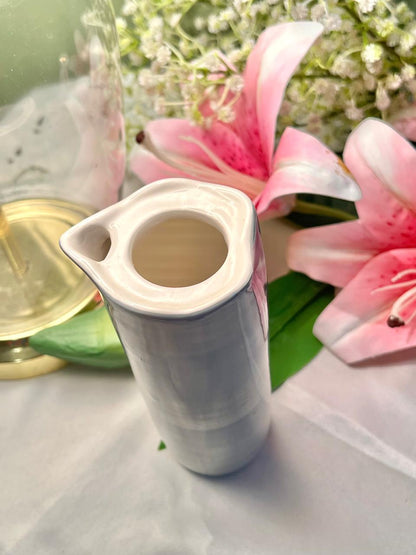 Lane Bierre Grey Ceramic Pitcher / Carafe – Modern Minimalist Jug, Approx. 15 cm