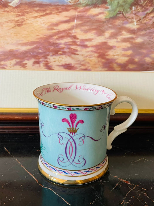 royal wedding 2005 mug, royal collection trust china, English fine bone china mug, royal commemorative mug, British royal family collectibles, limited edition royal mug, royal wedding memorabilia, UK royal collection, rare royal family mug, vintage English bone china