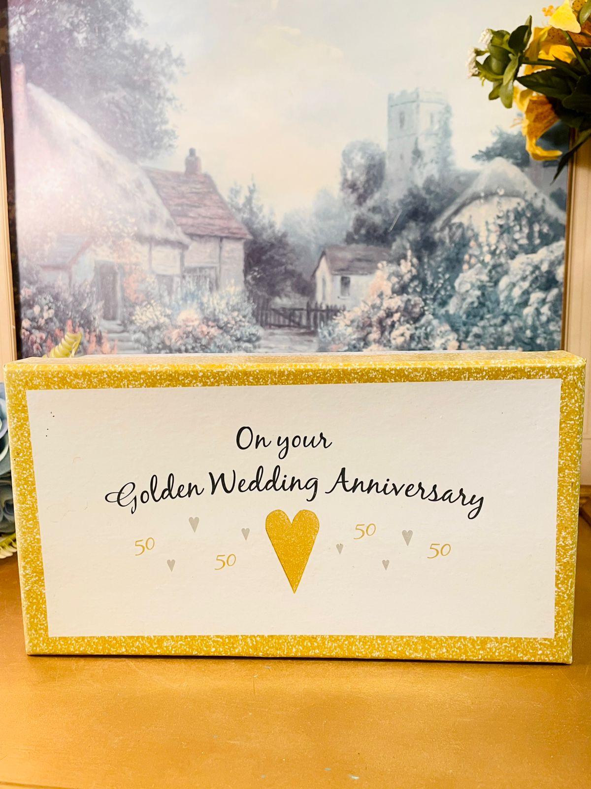 50th Golden Anniversary Mug Set – Couple Gift Box