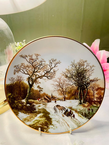 A.J. Gilmour Winter Countryside Decorative Plate – 8 Inch