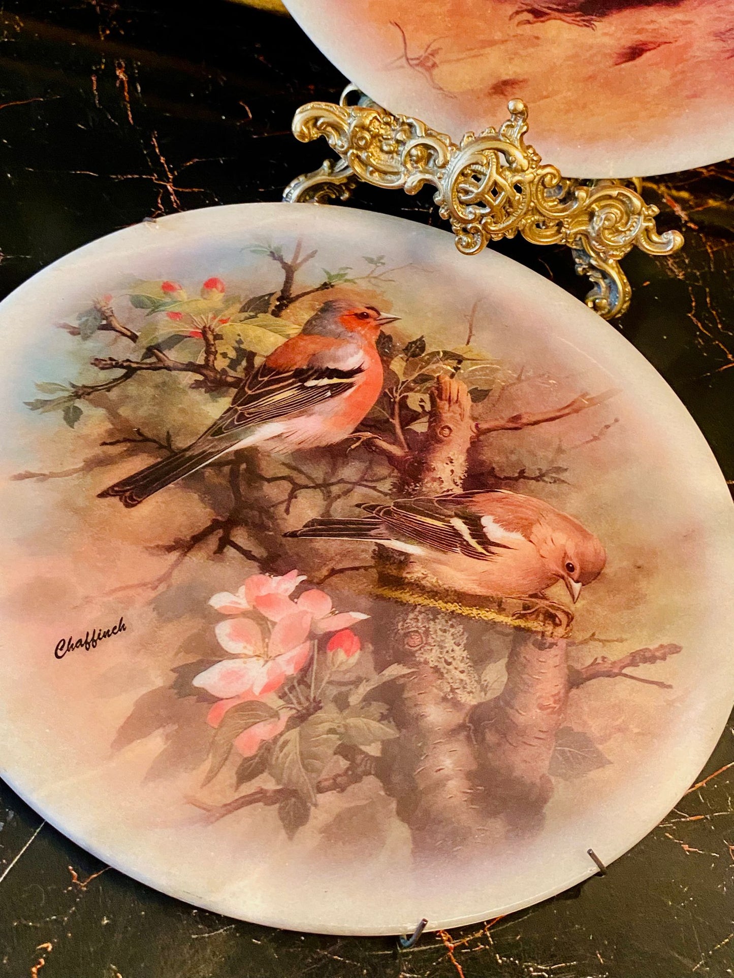 Set of 2 Bird Decor Plates – Robin & Dunnock, and Chaffinch Designs (Approx. 8 Inches Each)