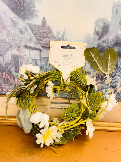 Spring Time Easter Floral Wreath 7"