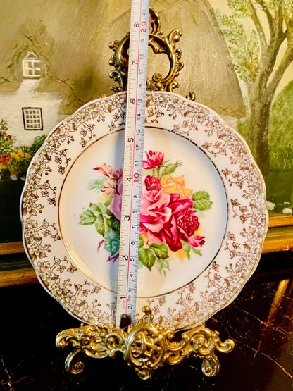 Dubany Fine English Bone China Floral & Gold Gilded Decor Plate – 6 Inch
