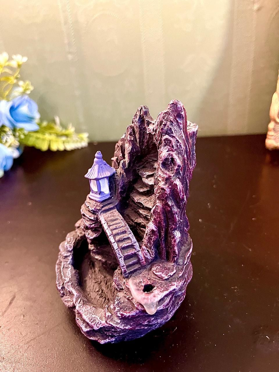 Vintage Rock Garden Incense Burner 5 Inch