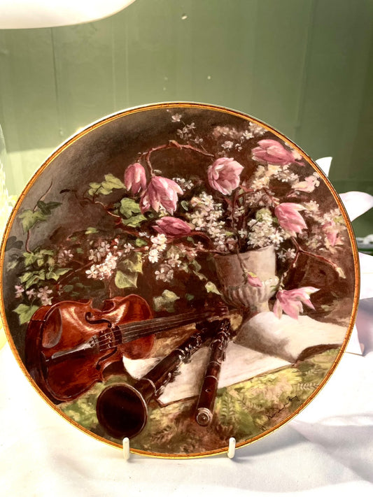 Royal Mosa Music Room Still Life Decorative Plate – 8 in