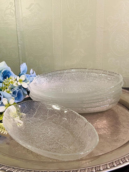 Framce Textured Crystal Leaf Bowl Platters 20 cm Organic Design