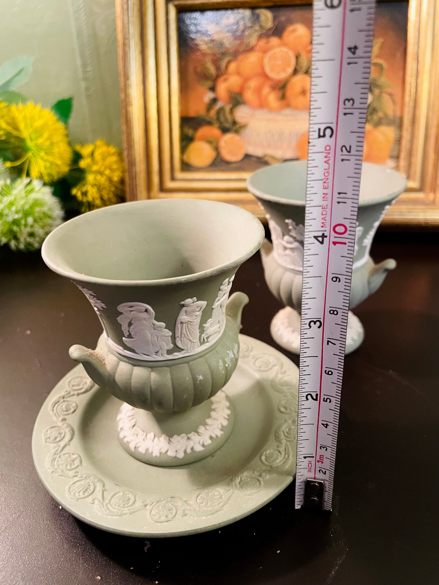 Wedgwood Jasperware Vase & Plate Set – 3 Pieces