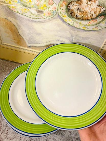 Rayware Lime Green Plates & Bowls Set — 6 Plates + 5 Deep Plates