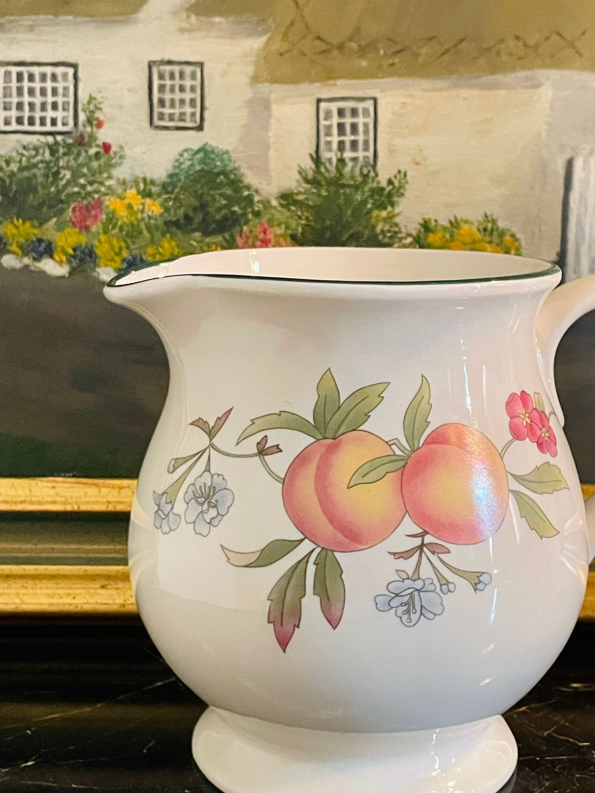 Vintage Cloverleaf Peaches & Cream One Pint Jug – Made in England Ceramic Pitcher