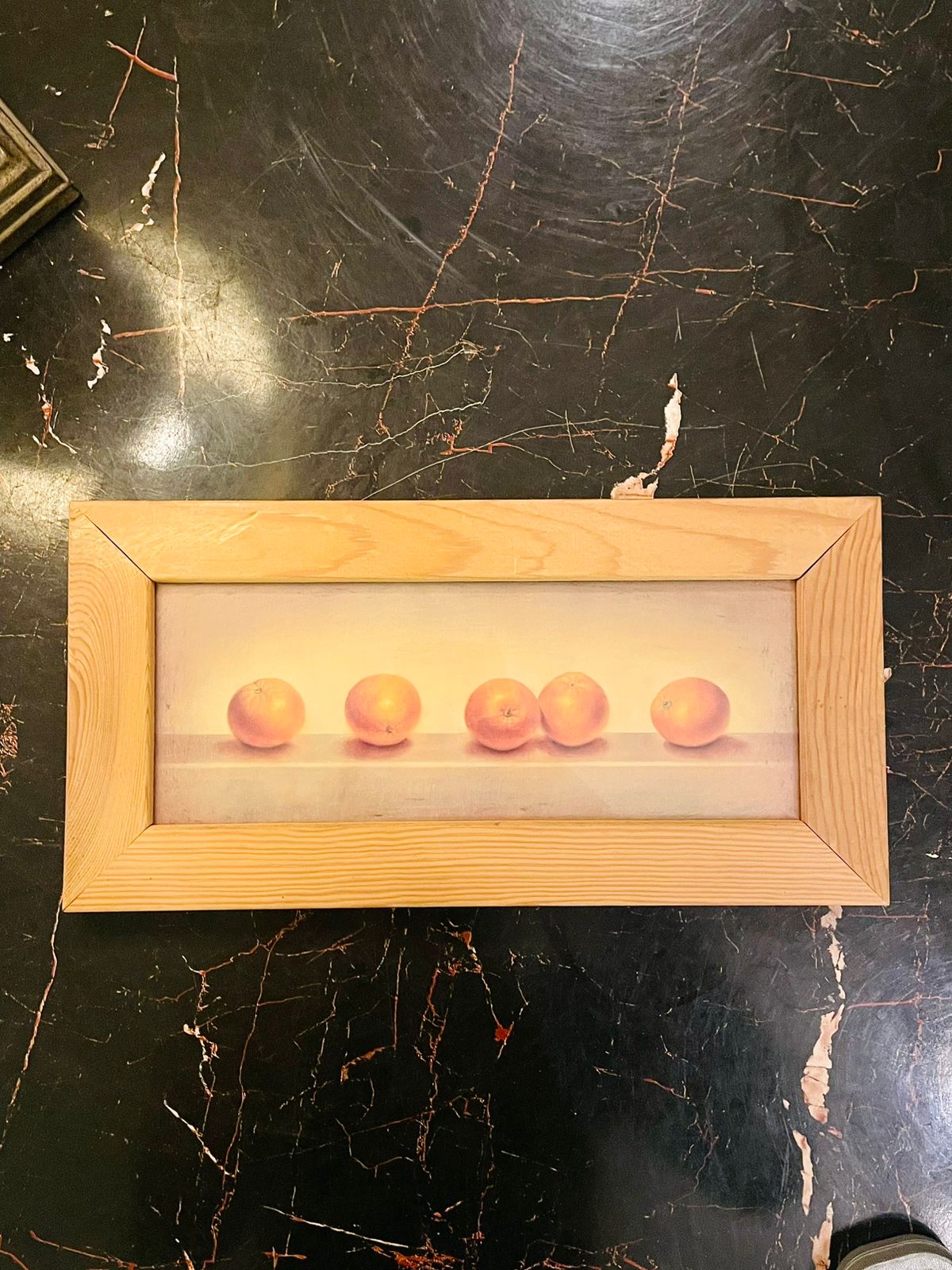 Set of 4 Framed Fruit Kitchen Wall Art Frames 12 inches