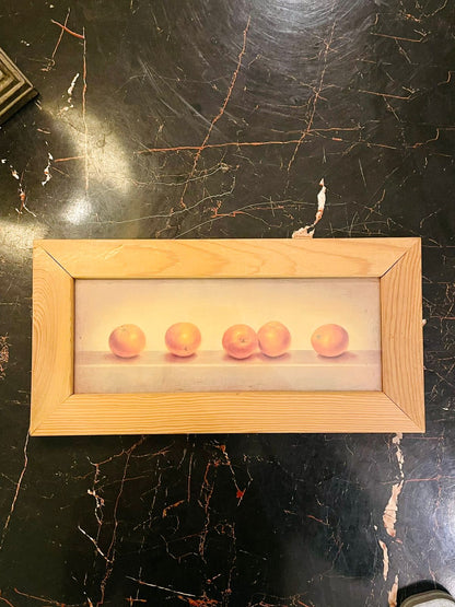 Set of 4 Framed Fruit Kitchen Wall Art Frames 12 inches