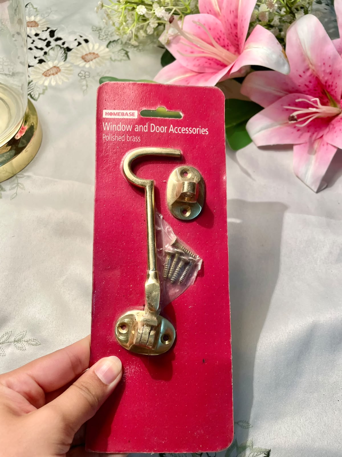 Homebase Polished Brass Cabin Hook Door Accessory 8"