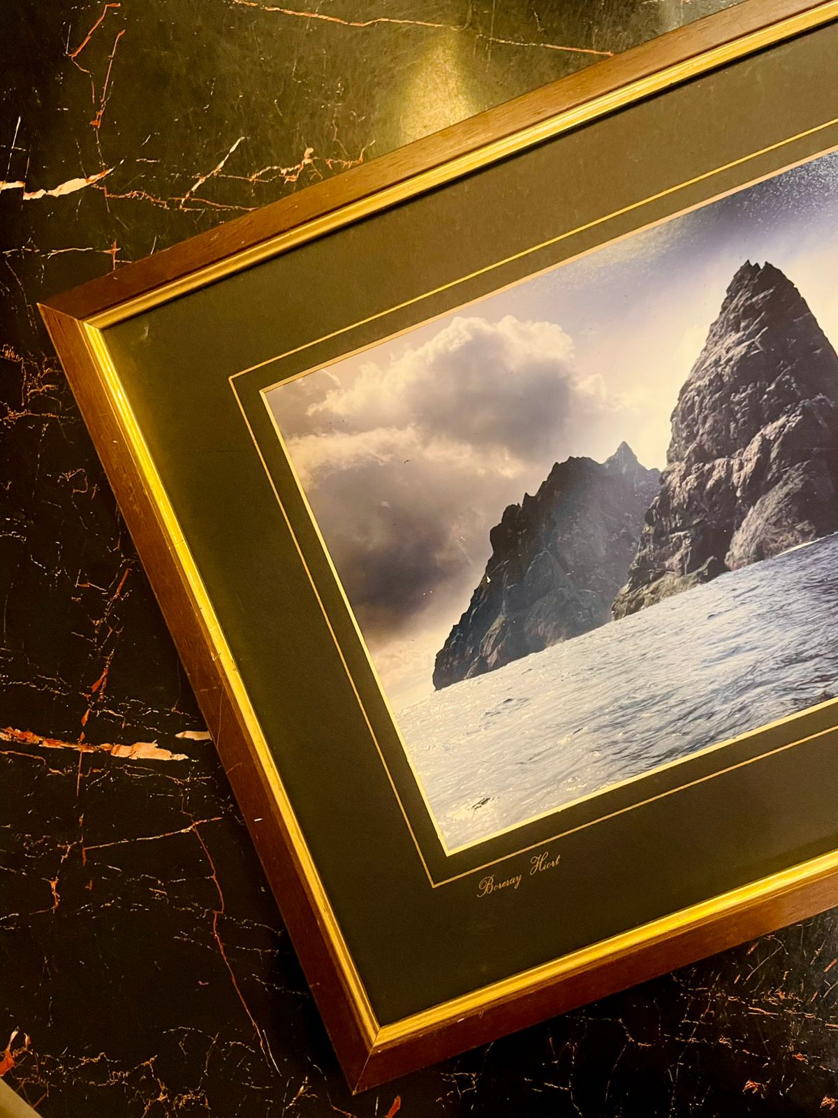 Vintage Seascape Framed Photography – Rocky Coast Wall Art