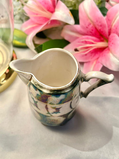 Multicolour Iridescent Ceramic Creamer Jug – 4.5 Inches