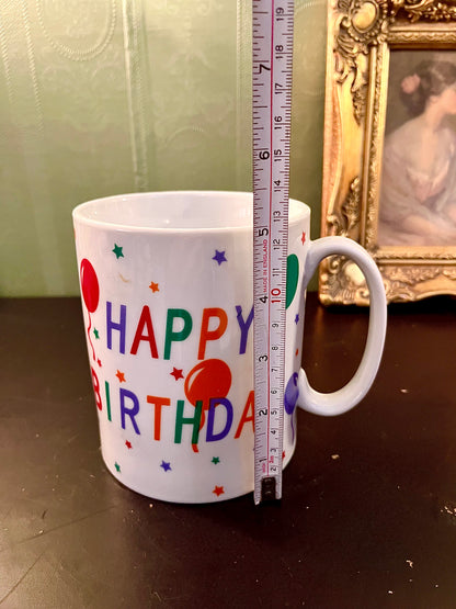 Happy Birthday Ceramic Mug – Colourful Balloon Coffee Cup