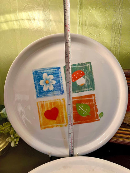 Vintage Graphic Ceramic Serving Platter – 12 Inch Oven Safe