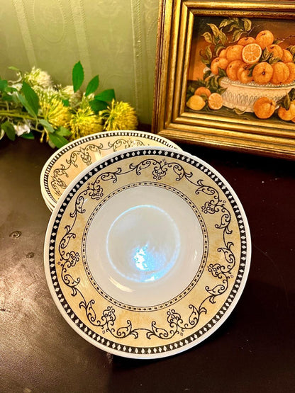 Churchill Staffordshire Soup Bowls Set of 4 – 6 Inch Vintage England