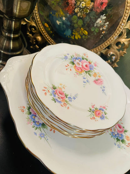 Royal Albert Bone China Dessert Plates & Platter Set England