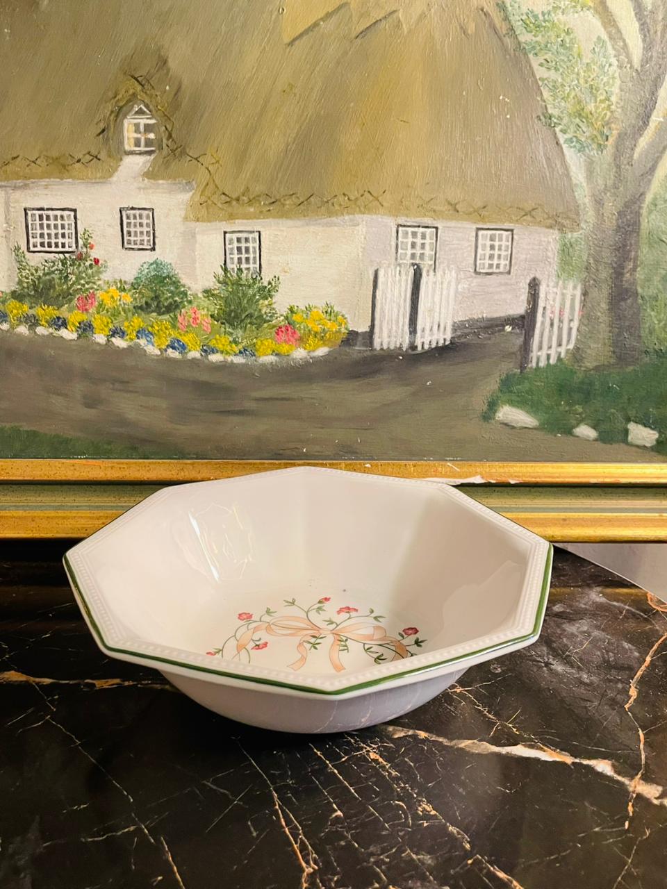 Johnson Brothers Eternal Beau Octagonal Cereal Bowl – Vintage English Stoneware