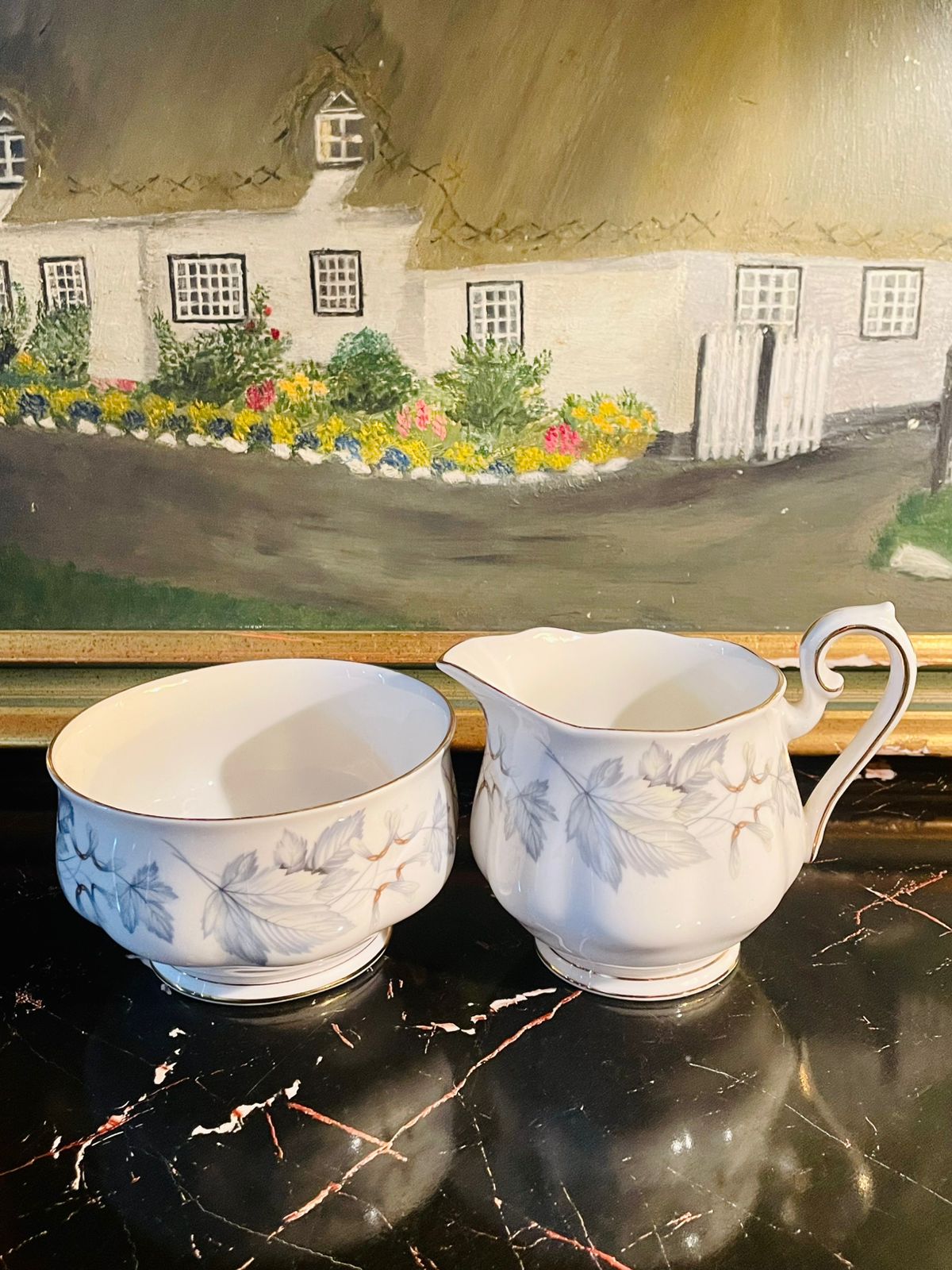 milk jug set, sugar bowl set, tea set accessories, bone china jug bowl, vintage tea set, floral crockery, English tea service, antique jug bowl, elegant tea set, ceramic sugar pot