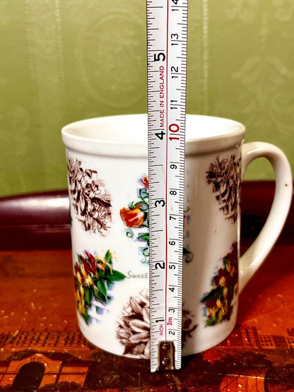 Oscar & Bromley Fine China Floral Mug 4" – Designed in England