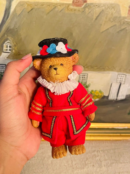 Vintage Russ Teddy Town Plastic Bear Doll – Dressed Collectible Toy
