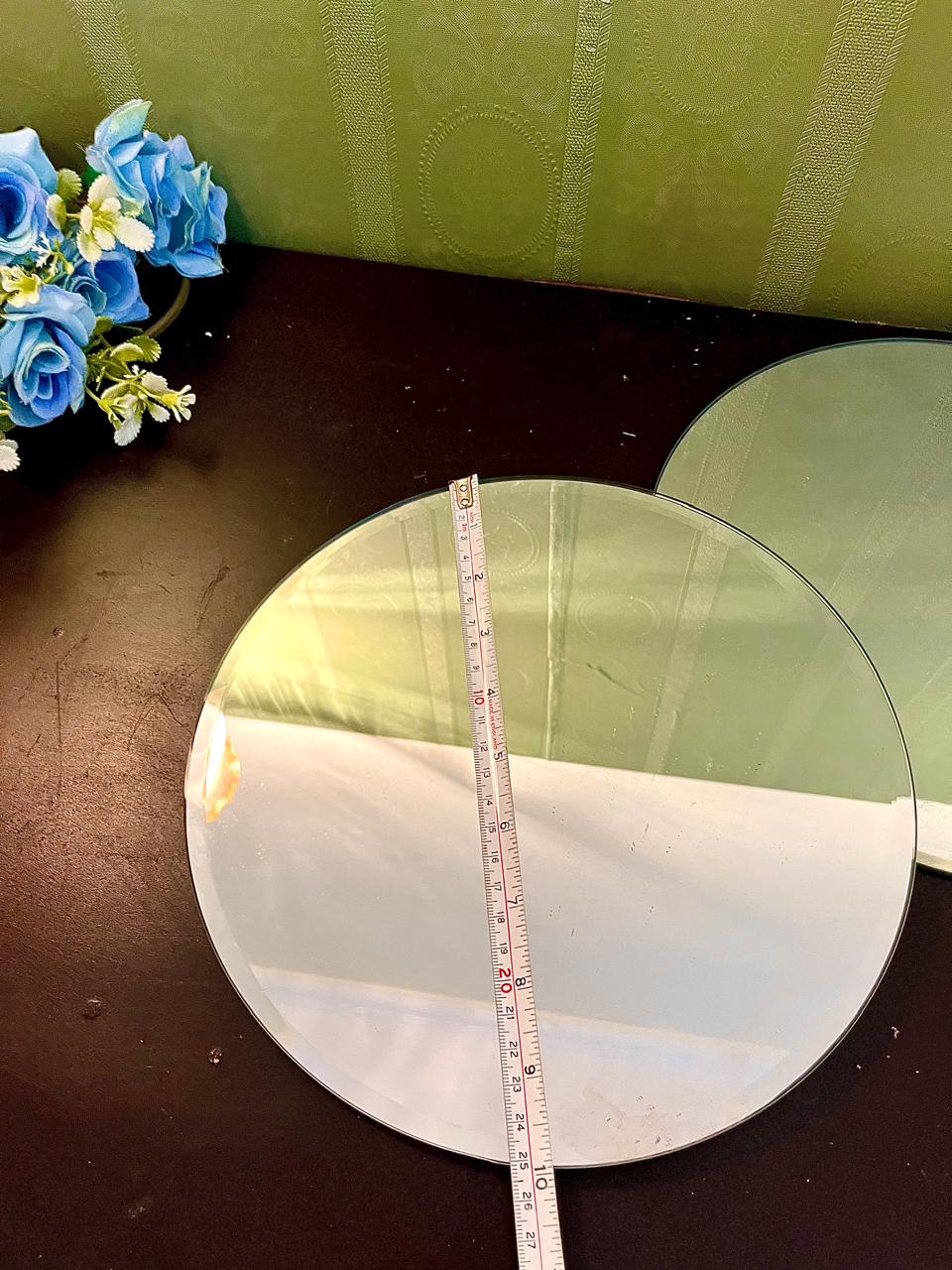 Set of 2 Round Wall Mirrors – Minimalist Frameless Mirror Pair