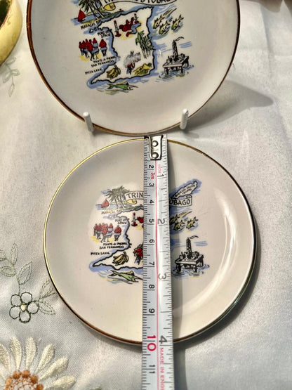 Trinidad & Tobago Souvenir Wall Plates Set of 2 10 cm