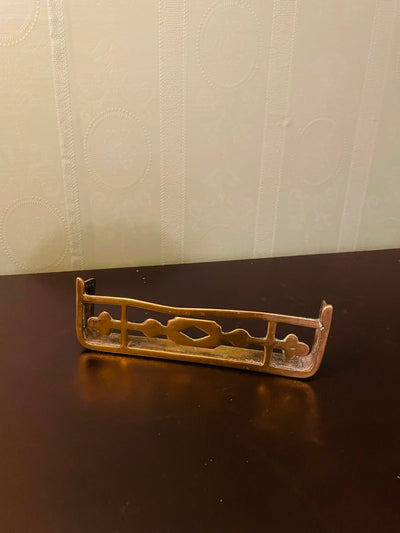 Vintage Brass Fireplace Fender Mantel Hearth Guard Set of 2