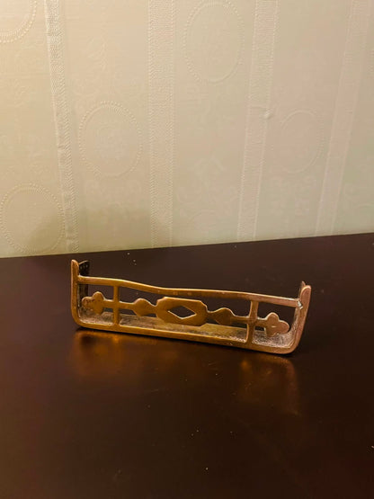 Vintage Brass Fireplace Fender Mantel Hearth Guard Set of 2