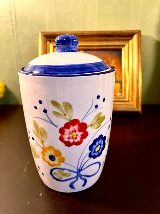 8 Inch Hand-Painted Ceramic Storage Jar with Lid – Airtight
